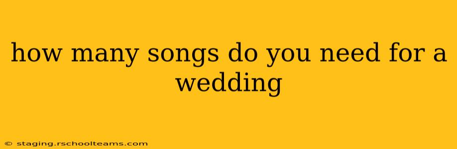 how many songs do you need for a wedding