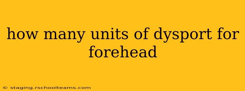 how many units of dysport for forehead