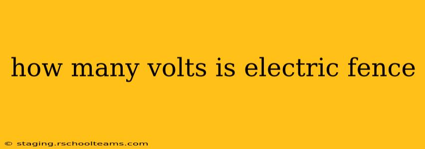 how many volts is electric fence