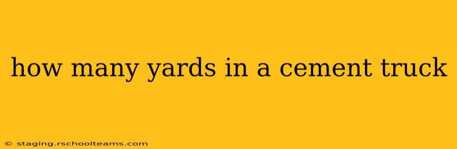 how many yards in a cement truck