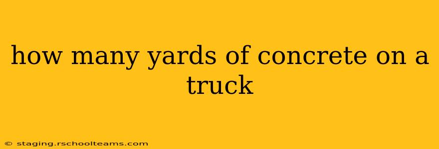 how many yards of concrete on a truck