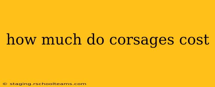 how much do corsages cost
