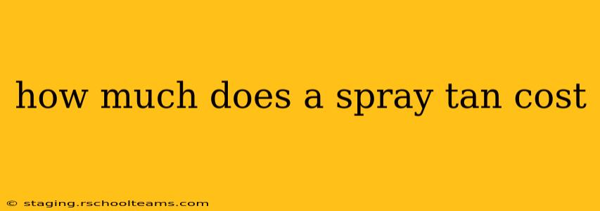 how much does a spray tan cost