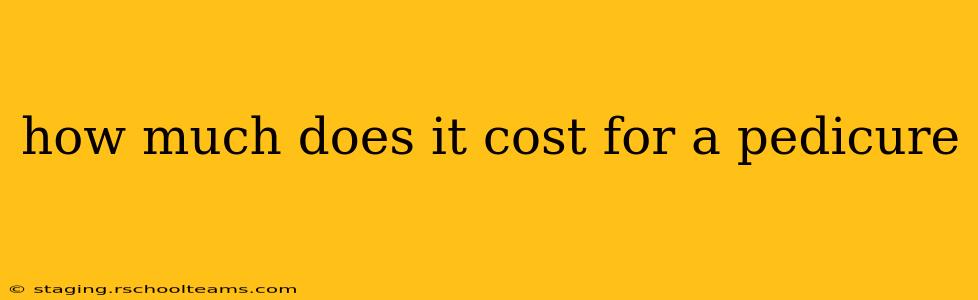 how much does it cost for a pedicure