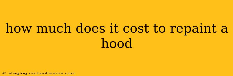 how much does it cost to repaint a hood