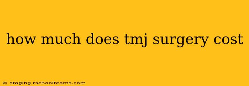 how much does tmj surgery cost