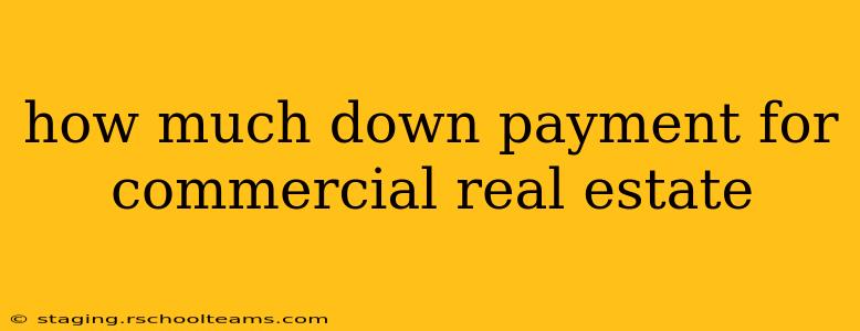 how much down payment for commercial real estate