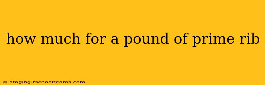 how much for a pound of prime rib