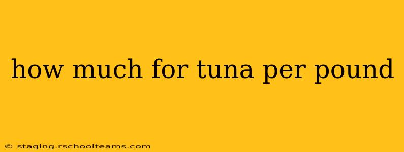 how much for tuna per pound