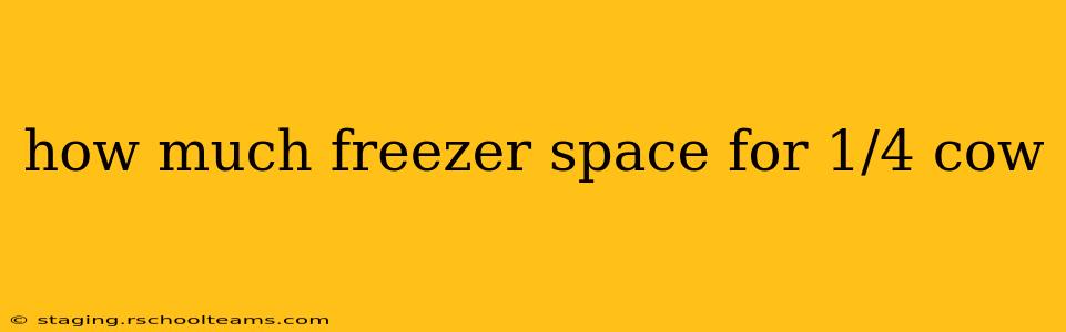 how much freezer space for 1/4 cow