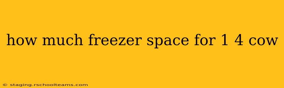 how much freezer space for 1 4 cow