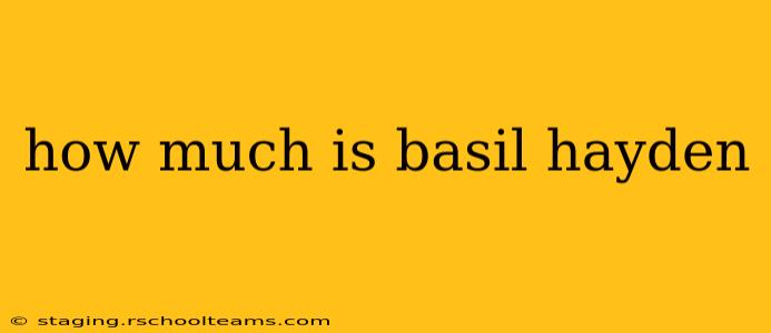 how much is basil hayden