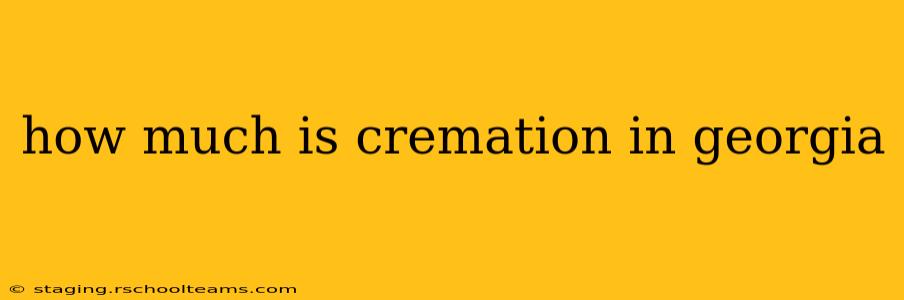 how much is cremation in georgia