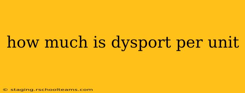 how much is dysport per unit
