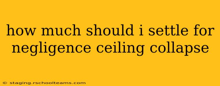 how much should i settle for negligence ceiling collapse