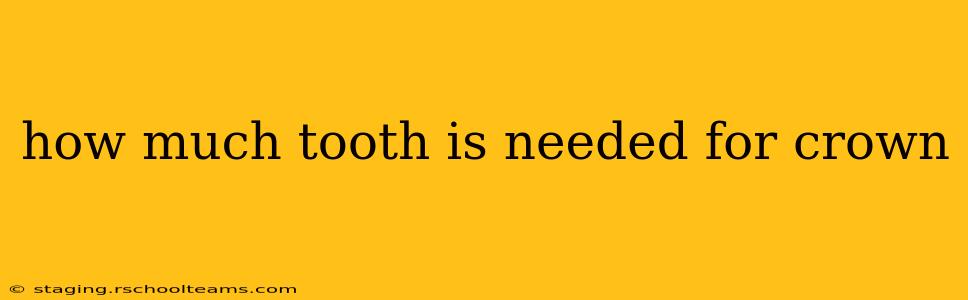 how much tooth is needed for crown