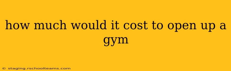 how much would it cost to open up a gym