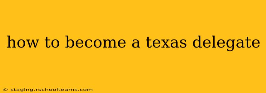 how to become a texas delegate