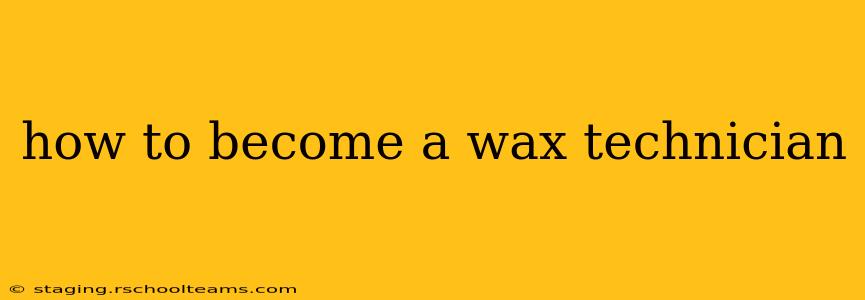 how to become a wax technician