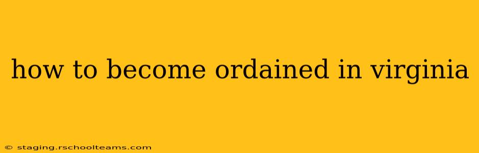 how to become ordained in virginia