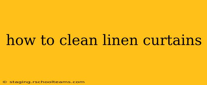 how to clean linen curtains