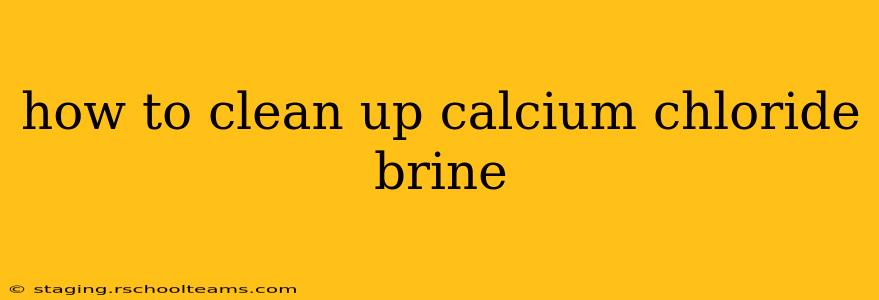 how to clean up calcium chloride brine