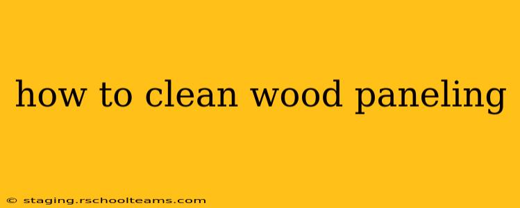 how to clean wood paneling