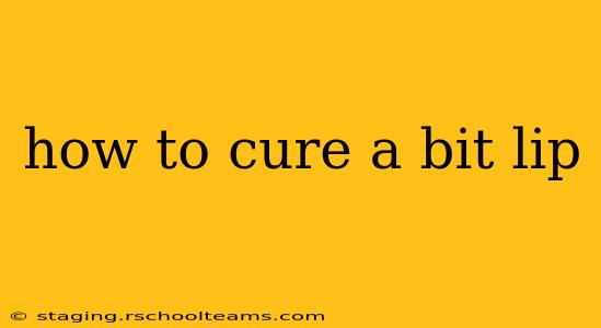 how to cure a bit lip