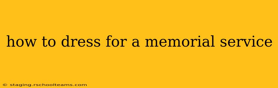 how to dress for a memorial service