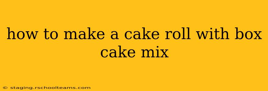how to make a cake roll with box cake mix