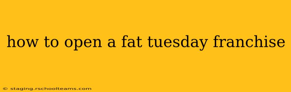 how to open a fat tuesday franchise