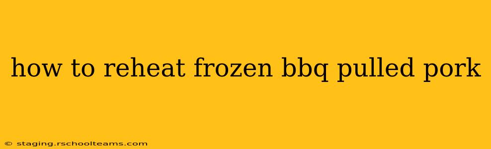 how to reheat frozen bbq pulled pork