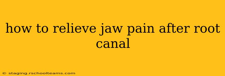 how to relieve jaw pain after root canal