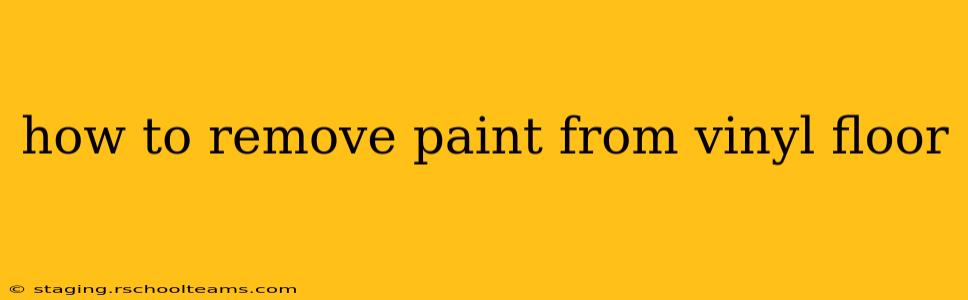 how to remove paint from vinyl floor