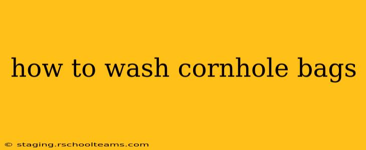 how to wash cornhole bags