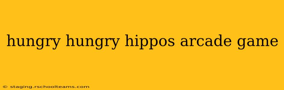 hungry hungry hippos arcade game