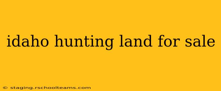 idaho hunting land for sale