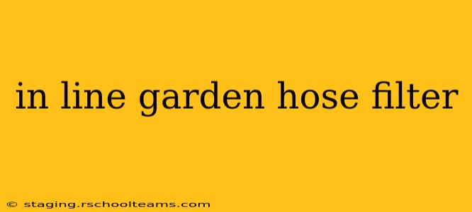 in line garden hose filter
