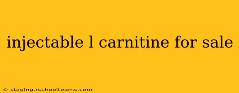 injectable l carnitine for sale