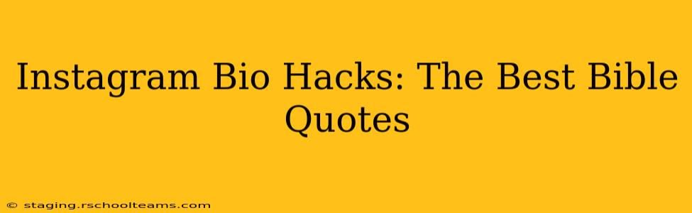 Instagram Bio Hacks: The Best Bible Quotes