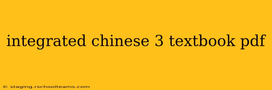 integrated chinese 3 textbook pdf