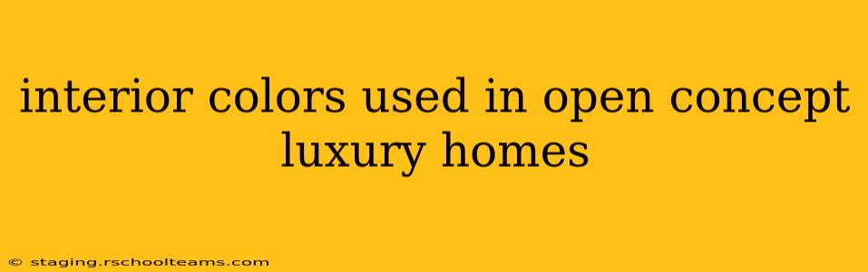 interior colors used in open concept luxury homes