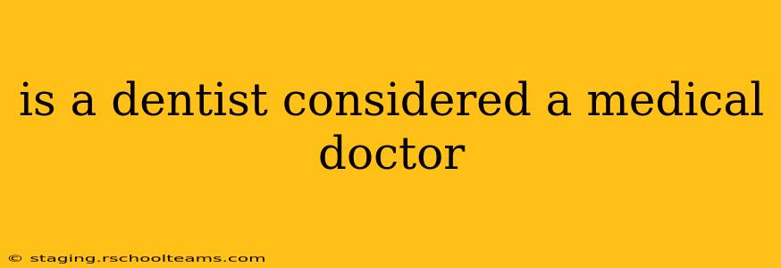 is a dentist considered a medical doctor