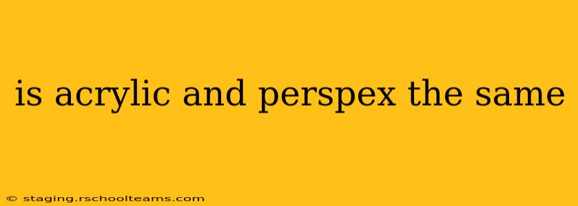 is acrylic and perspex the same