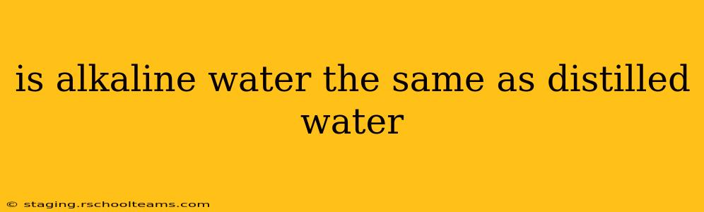 is alkaline water the same as distilled water
