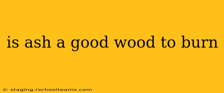 is ash a good wood to burn