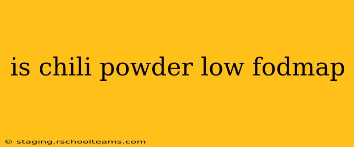 is chili powder low fodmap