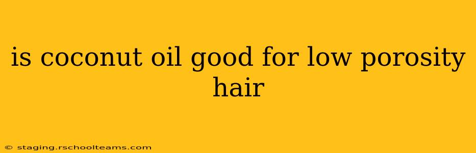 is coconut oil good for low porosity hair