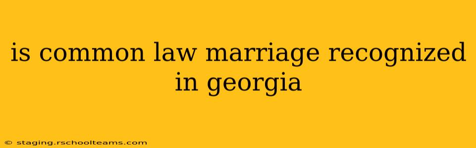 is common law marriage recognized in georgia