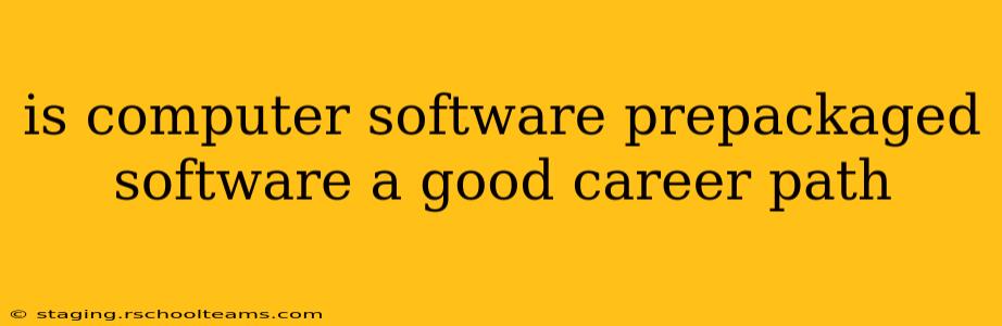 is computer software prepackaged software a good career path
